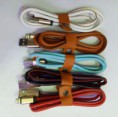 Cable de datos para Android y Iphone (cuero)